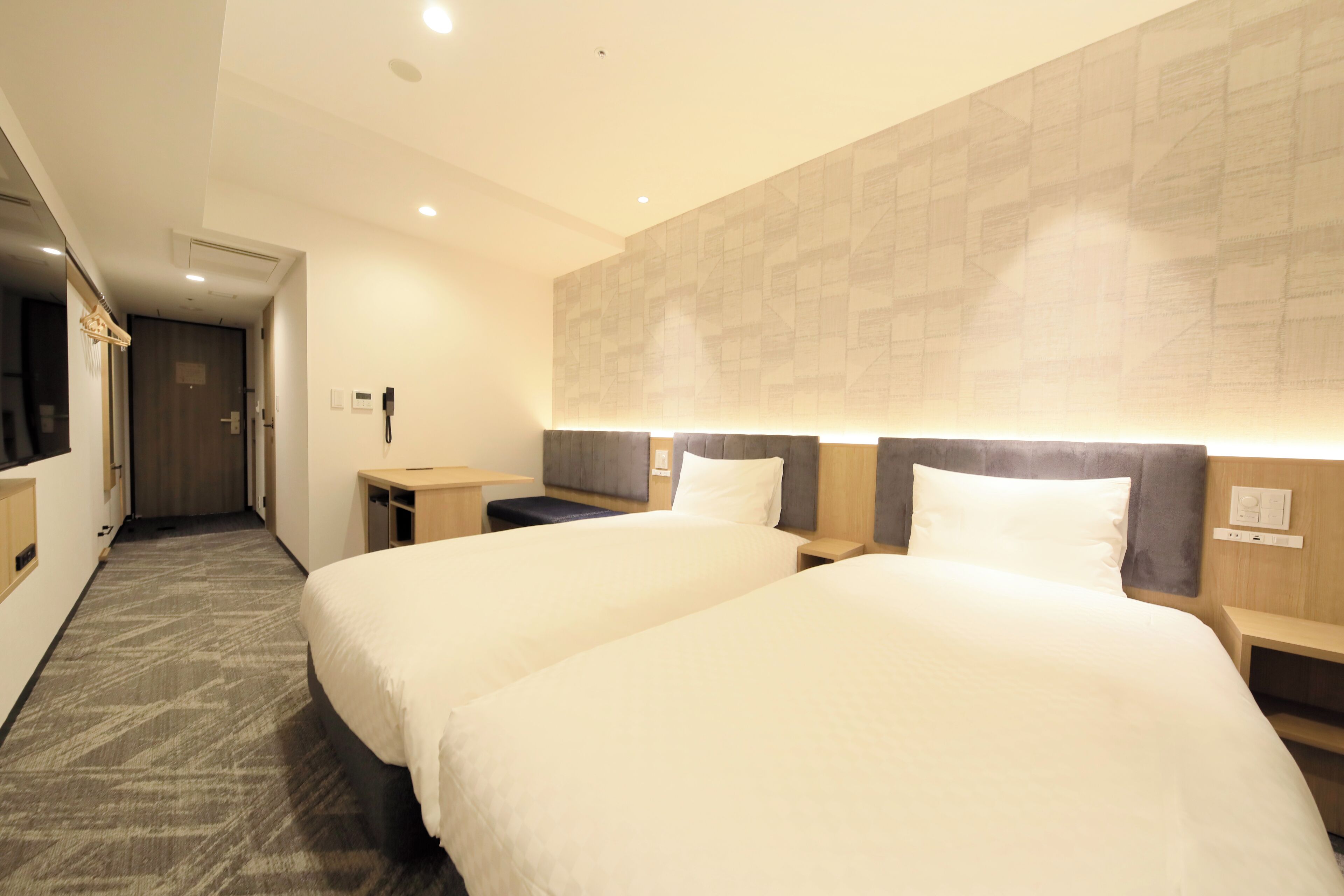 Via Inn Twin Room, Non Smoking | Down comforters, in-room safe, desk, free WiFi