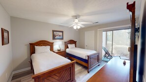 2 bedrooms, internet, bed sheets