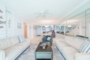 Condo, Multiple Beds, Balcony, Ocean View (Sea La Vie) | Living area | 42-inch flat-screen TV with digital channels
