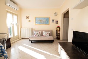 Basic Apartment | Living area | 30-inch TV with digital channels