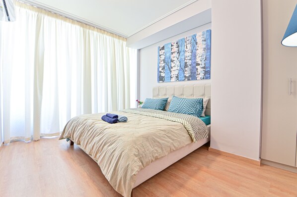 2 makuuhuonetta, silitysrauta/-lauta, Wi-Fi, vuodevaatteet