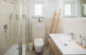 Shower, hair dryer