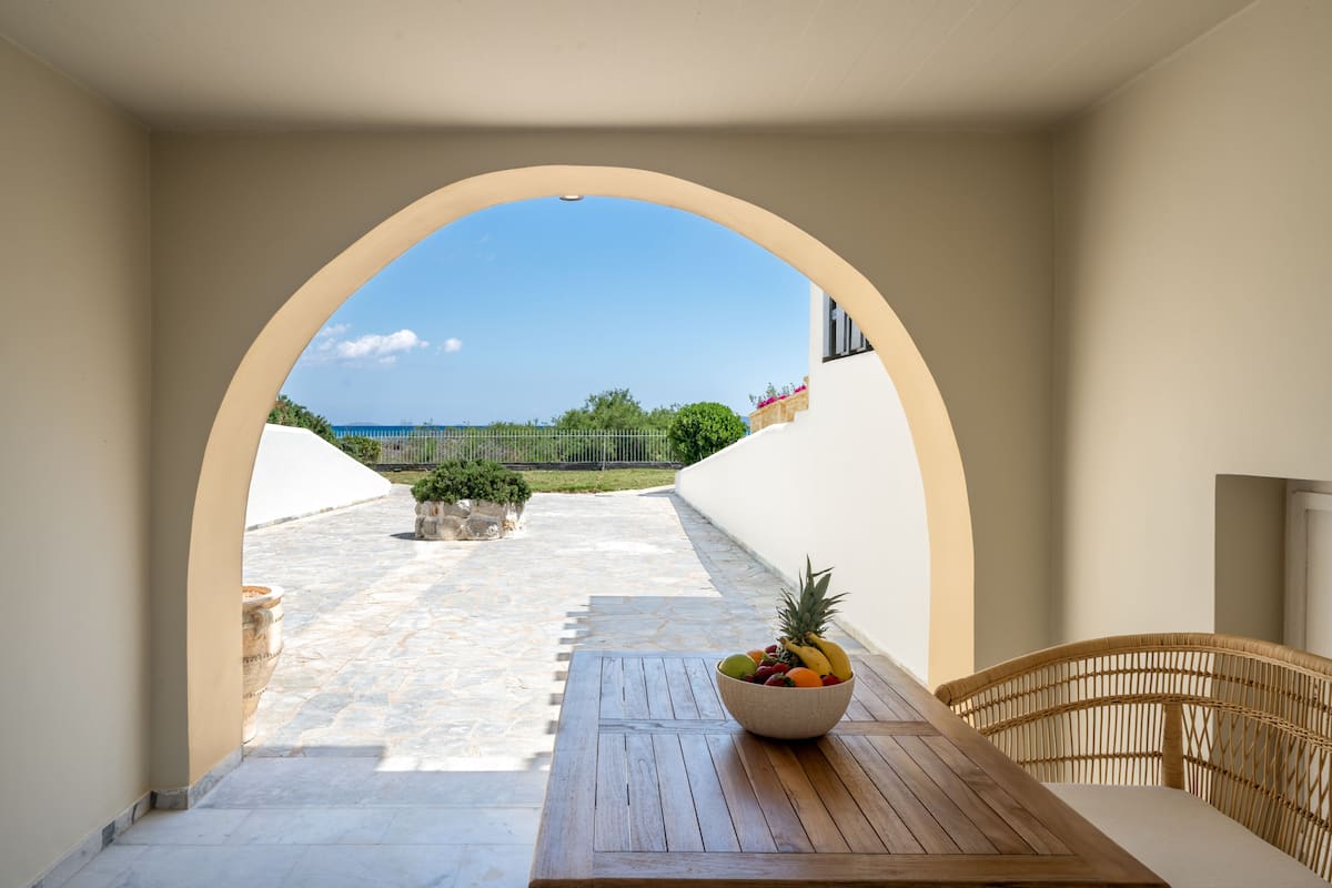 Double Room, 1 Double Bed with Sofa bed, Partial Sea View, Ground Floor (03) | Garden view