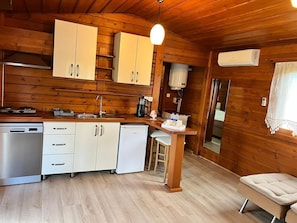 1+1 with Kitchen | Private kitchen | Mini-fridge, stovetop, dishwasher, electric kettle - Woodentowns (Bodrum)