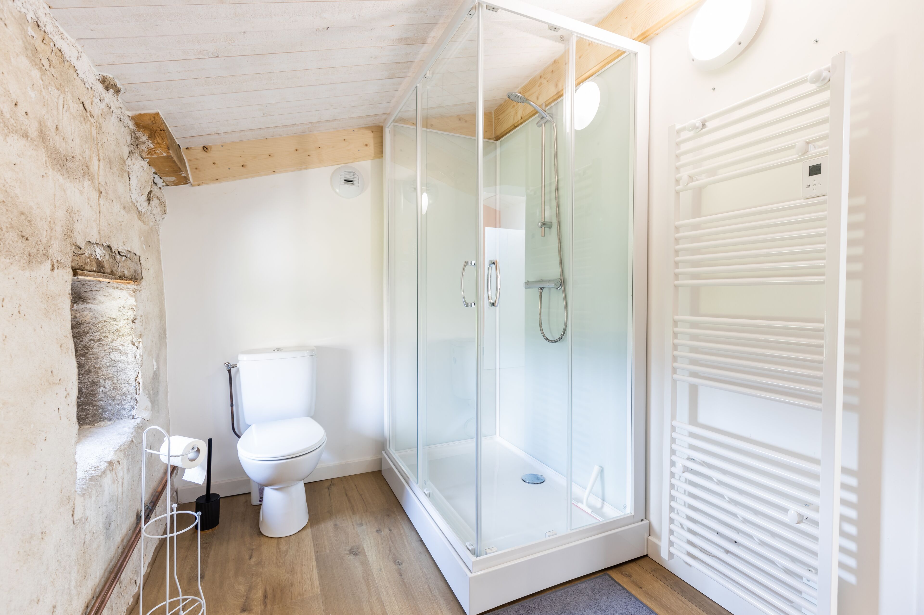 Articles de toilette écologiques, sèche-cheveux, savon, shampoing