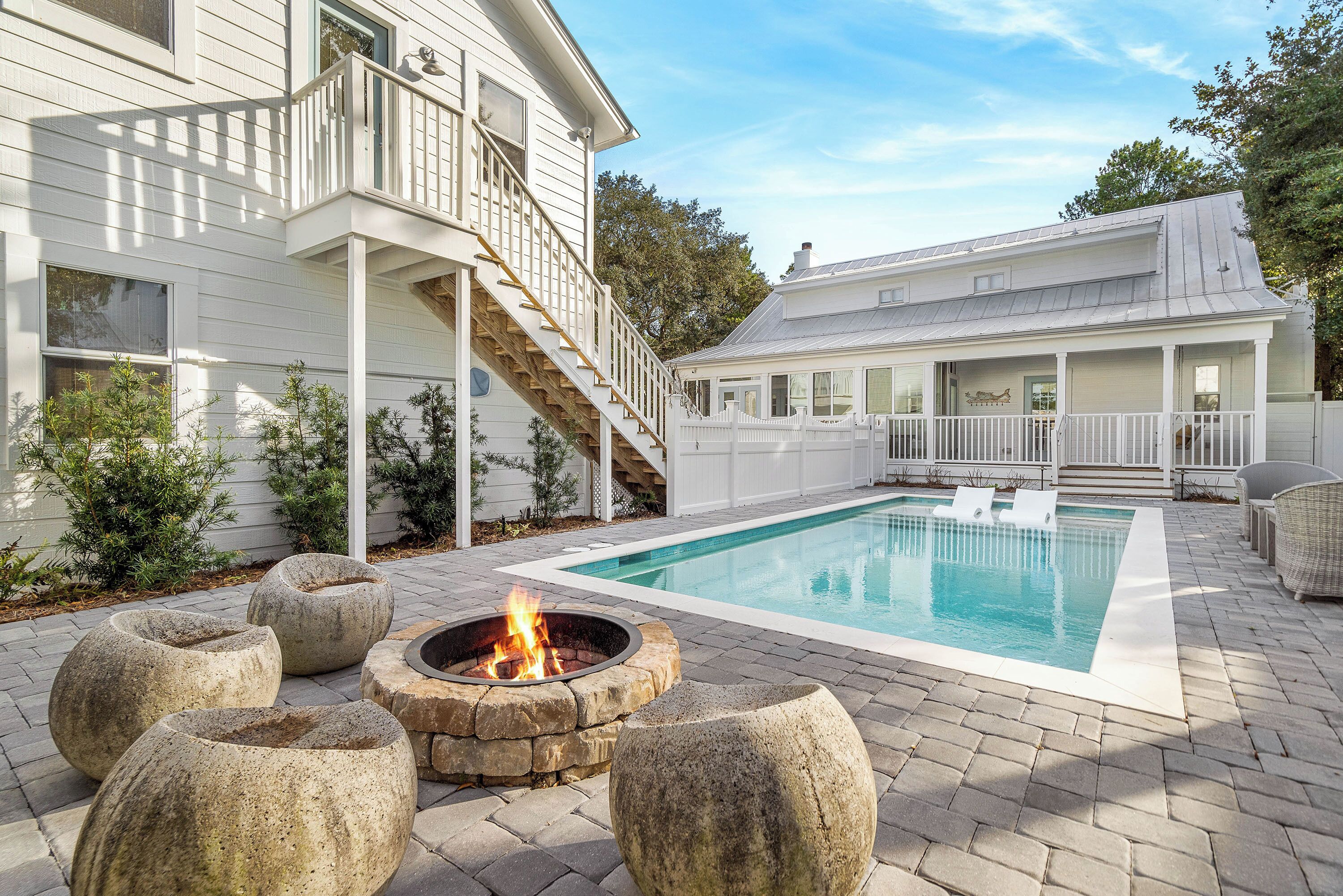 A heated pool