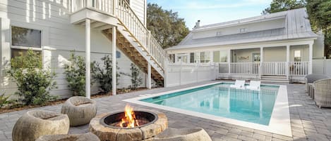 A heated pool