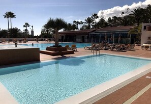 A heated pool