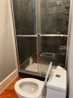 Hair dryer, towels