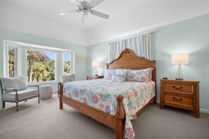 6 bedrooms, iron/ironing board, internet, bed sheets - Sea Sounds -  steps to beach access, sleeps 17 and golf cart included (Fripp Island)