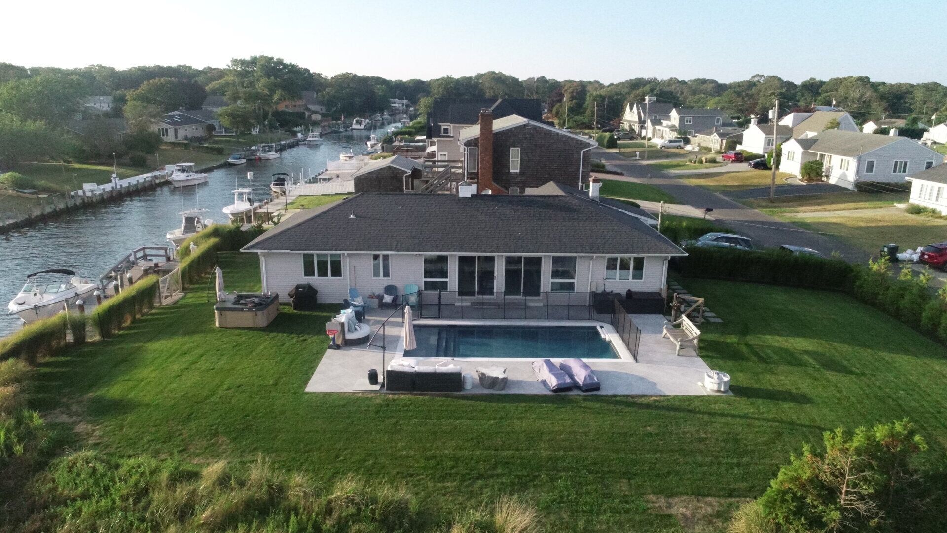 Lovely home on spacious corner lot, unobstructed views, waterfront with...