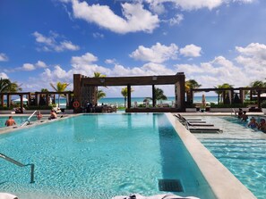 屋外プール、温水プール