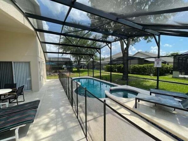 A heated pool