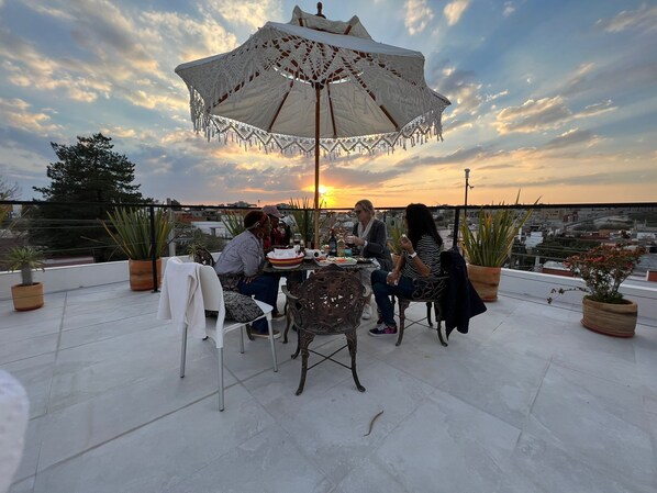 Terrasse sur le toit