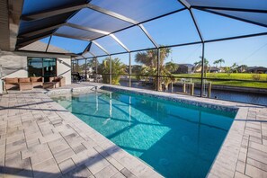 A heated pool