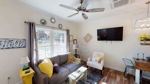 Smart TV, fireplace, offices