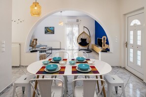 Apartment | Dining - Downton Fira 2-bed Apt, Sleeps 6, Pet Friendly (Santorini)