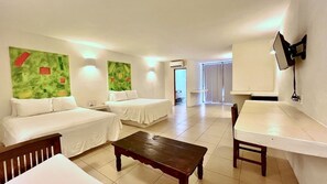 Comfort Quadruple Room, Poolside | Premium bedding, in-room safe, individually decorated - HOTEL BIULÚ (Santa María Huatulco)