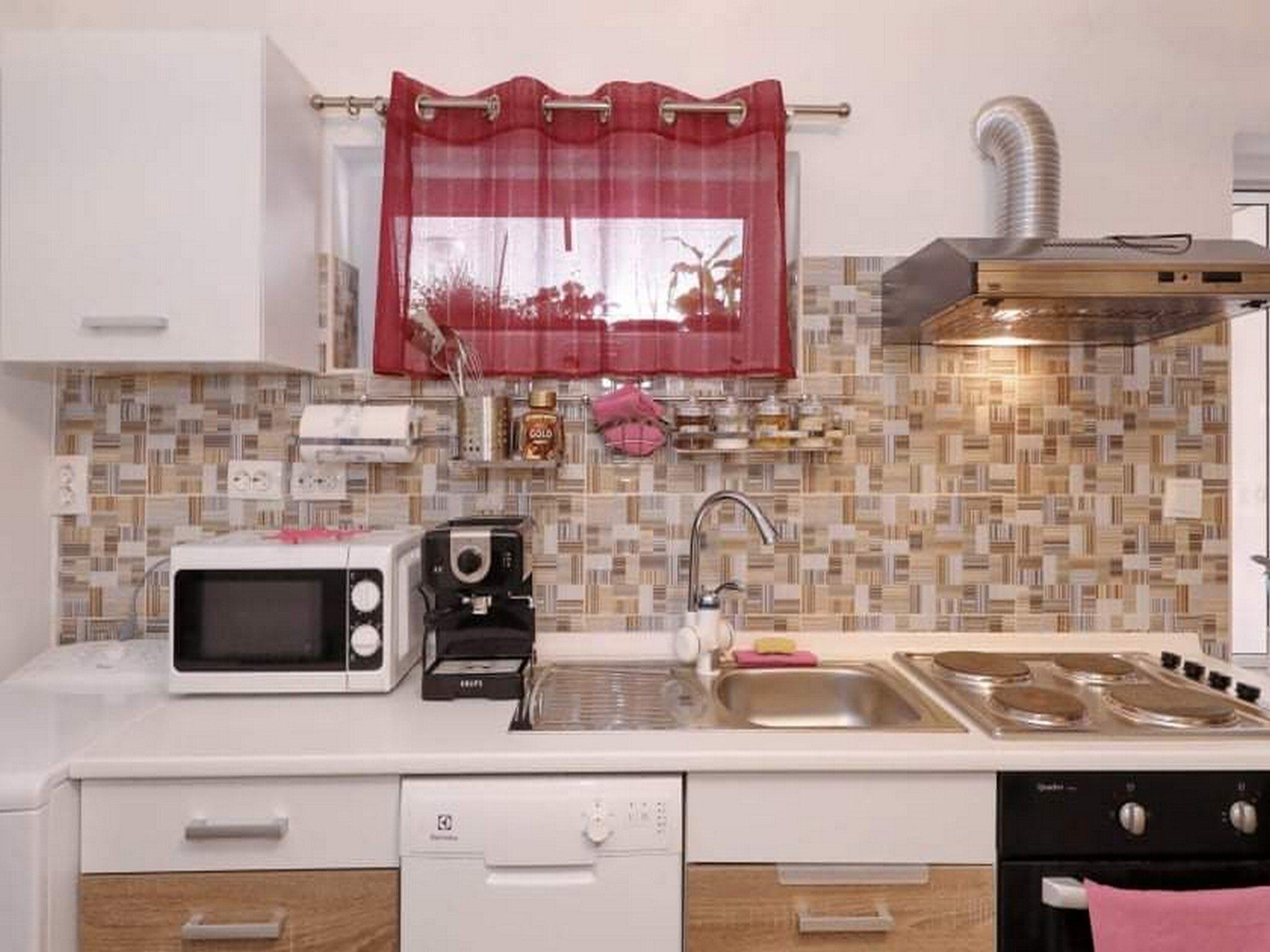 Apartemen (One Bedroom Apartment with Terrace) | Dapur pribadi | Lemari es dan pemanggang roti