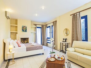 TV, DVD player, music library, stereo