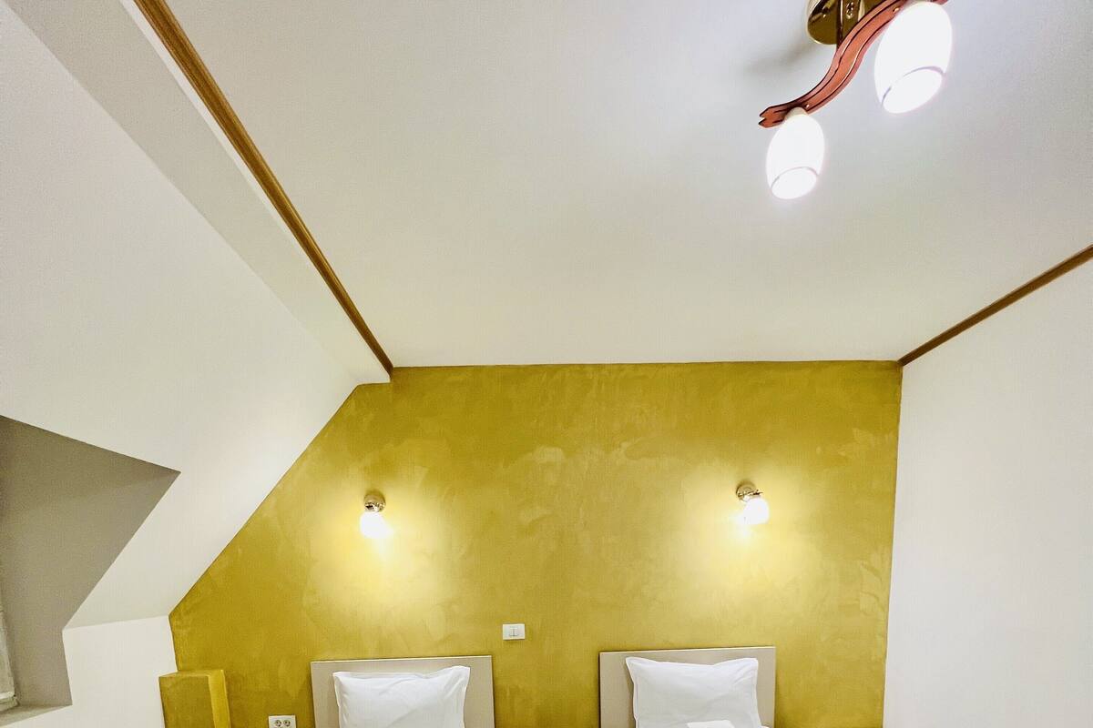 Basic Double or Twin Room | Select Comfort beds, blackout drapes, iron/ironing board, WiFi (free)