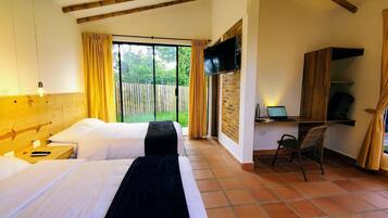 2 bedrooms, down duvets, memory-foam beds, minibar