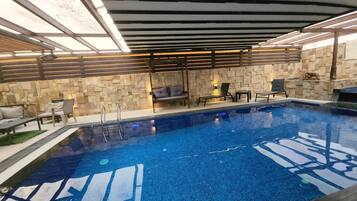 Indoor pool, a heated pool