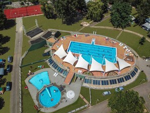 Pool - Mobile home with air conditioning, terrace and pool (Balatonfüred)