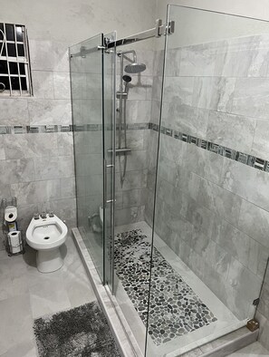 Secadora de cabello, toallas, jabón, shampoo 