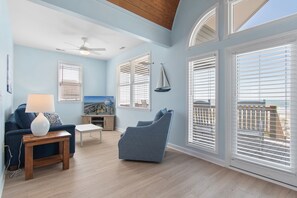 TV, DVD player - "Weekend Wonder" is a peaceful 4 bedroom, 2 bathroom oceanfront home. (Holden Beach)