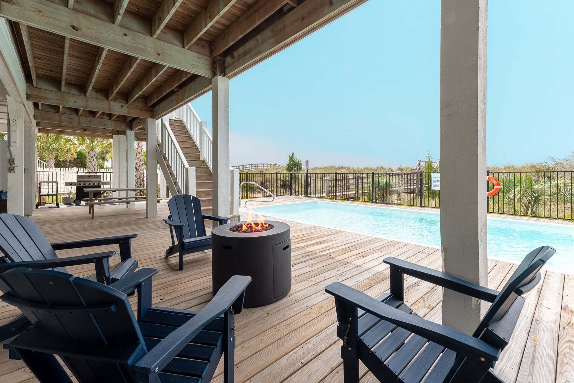 A heated pool