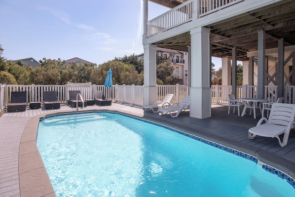 A heated pool