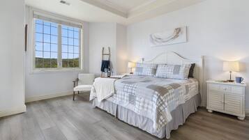 2 bedrooms, travel crib, WiFi, bed sheets