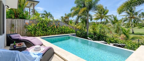 Outdoor pool, a heated pool
