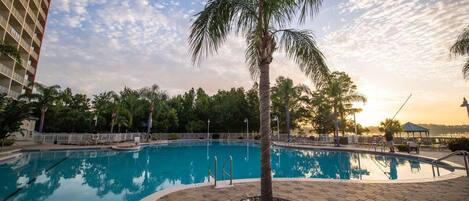 Outdoor pool, a heated pool