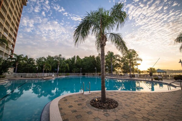Outdoor pool, a heated pool