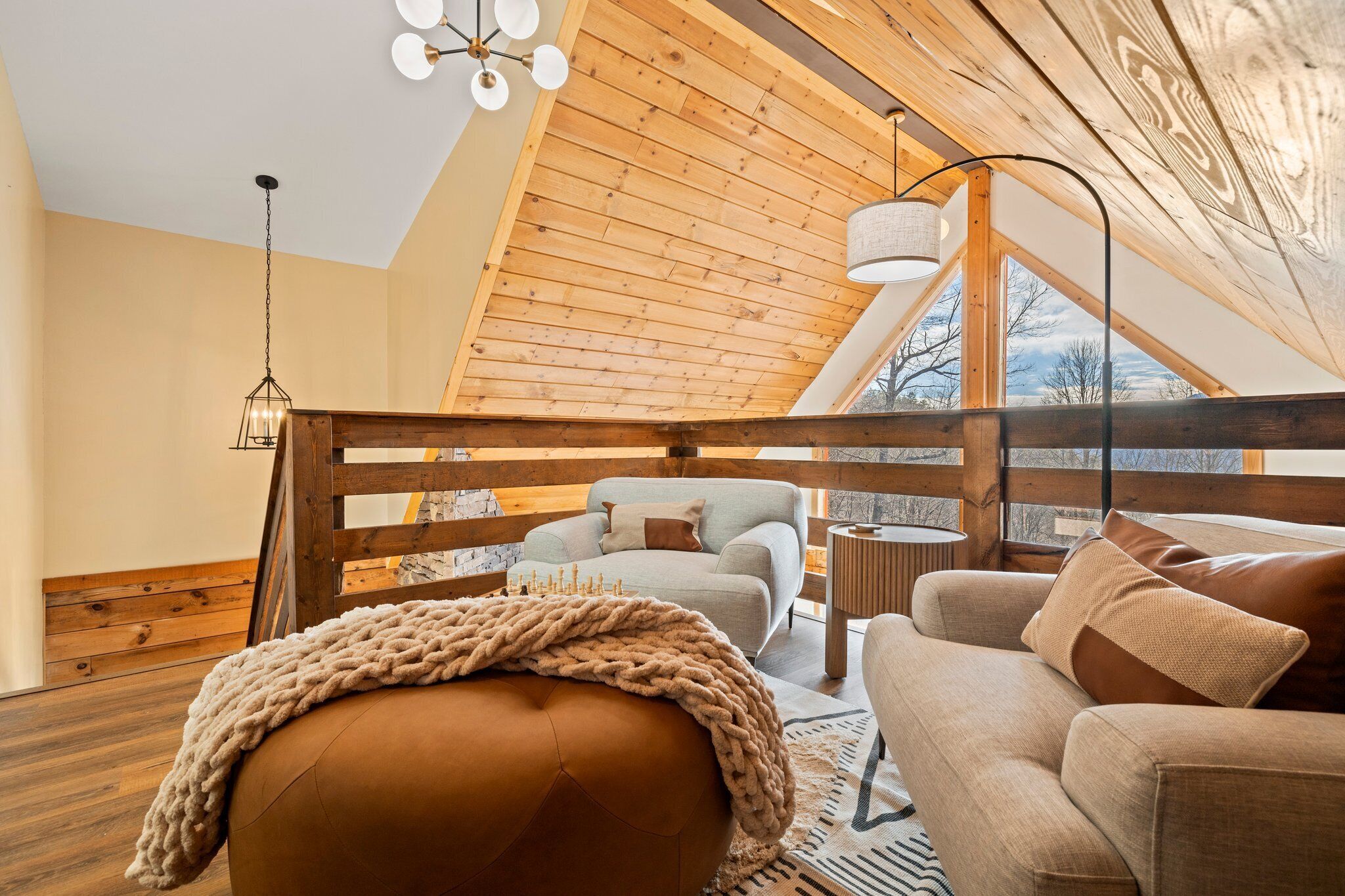 Smart TV, fireplace, video games, foosball