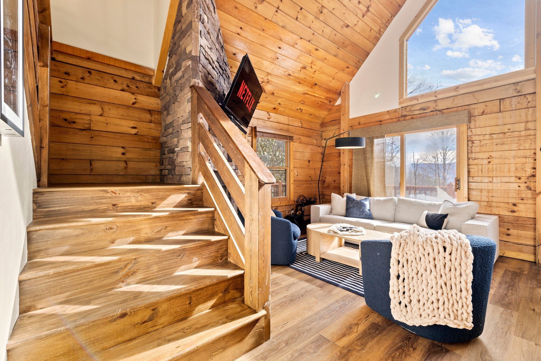 Smart TV, fireplace, video games, table football