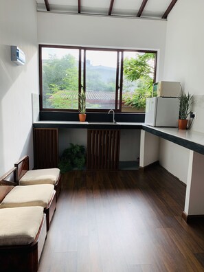 Blick von der Unterkunft