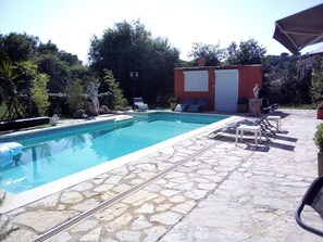 Outdoor pool, a heated pool