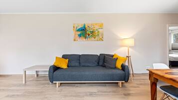 TV, DVD player, table football, ping pong