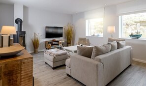 TV, fireplace, stereo