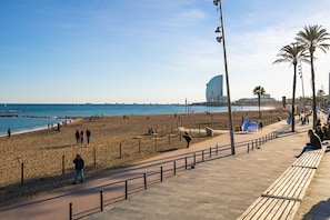 Vlak bij het strand