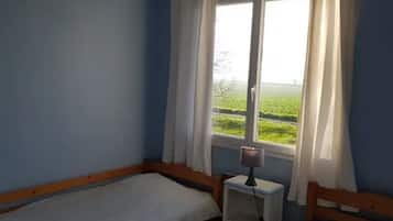 3 chambres, draps fournis