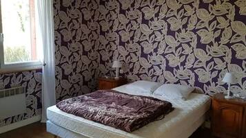 3 chambres, draps fournis