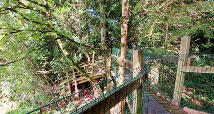 Cabane familiale tout confort avec jardin, animaux, piscine chauffée et étangs à Saint-Thomas-de-Courceriers