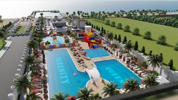 Indoor pool, seasonal outdoor pool