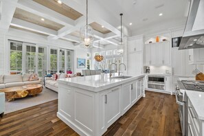 Private kitchen - "Stress Free" Golf Cart Pool Exquisite, 6 bedroom, new construction home WaterColor 6 Home by RedAwning (Santa Rosa Beach)