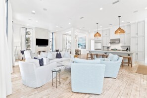House, 6 Bedrooms | Living area - 'sapphire Sunset" 6br/6.5bth + 6 Seater Golf Cart In The Lake District Of Watercolor 6 Bedroom Home by RedAwning (Santa Rosa Beach)