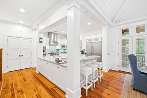 House, 5 Bedrooms | Private kitchen | Fridge, oven, coffee/tea maker, toaster - Golf Cart + Close To Beach Club In Watercolor! 5 Bedroom Home by RedAwning (Santa Rosa Beach)